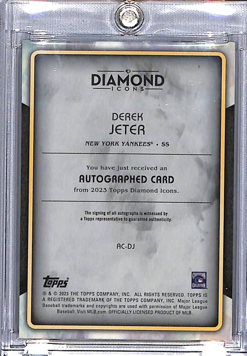 2023 Topps Diamond Icons #AC-DJ Derek Jeter NM-MT Auto 5/15 New York Yankees Baseball Card 